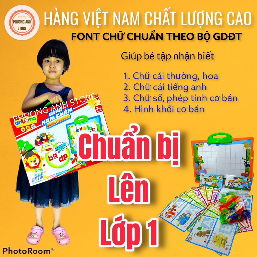 BẢNG CHỮ CÁI NAM CHÂM TIẾNG VIỆT 5 IN 1 ANTONA💛HÀNG VN💛Đồ chơi thông minh cho bé trai,gái giáo dục sớm trẻ em 3-6 tuổi