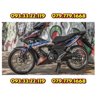 Tem Rời Winner X Hp4 Dán Xe Đen Bóng