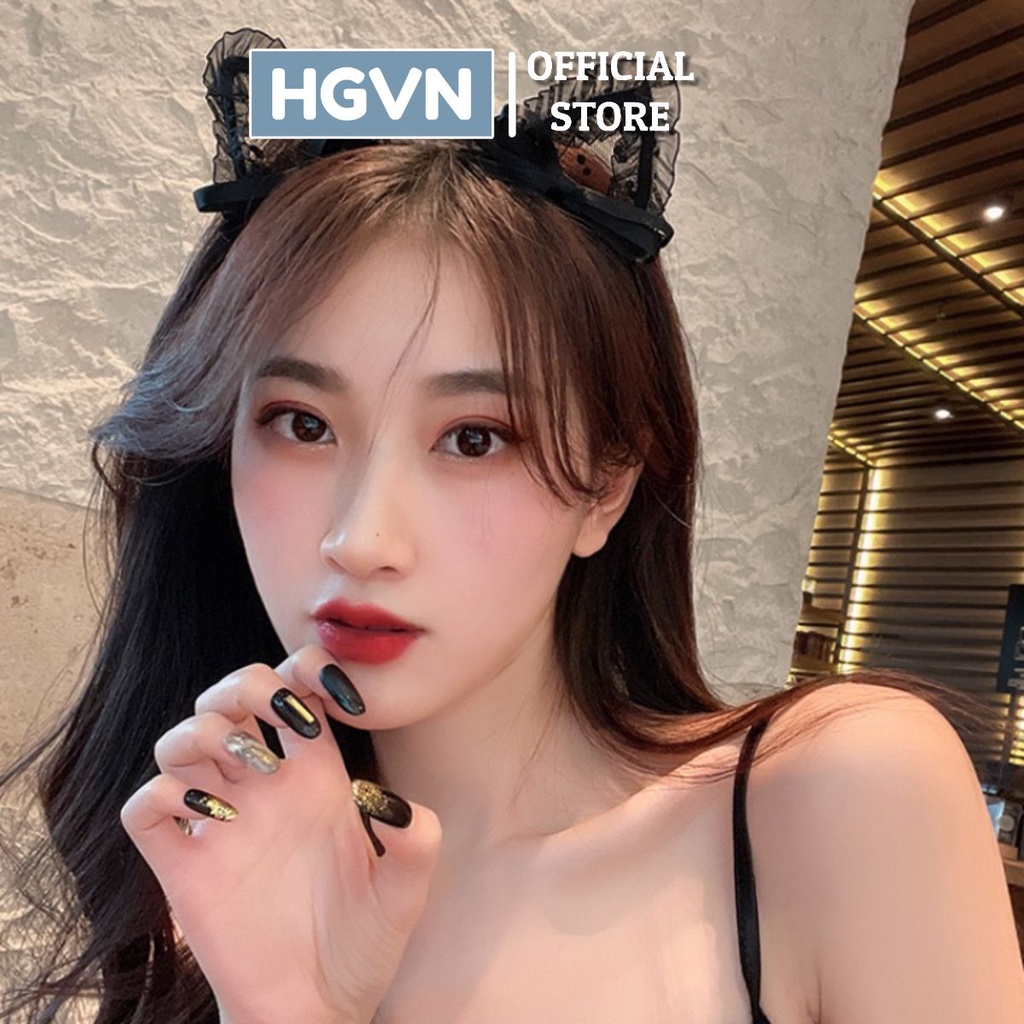 Bờm Tóc Gọng Kim Loại Phối Ren Sexy Cá Tính #163
