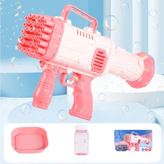 Súng bắn bong bóng xà phòng 32 nòng chạy bằng pin siêu mạnh kèm dung dịch pha bong bóng nhiều màu an toàn cho bé