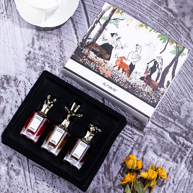 Set 3 Chai Nước Hoa Flower Of Story Hươu, Cáo, Hổ Mùi Hương Dịu Dàng,Thiết kế Tinh Xảo, Sang Chảnh