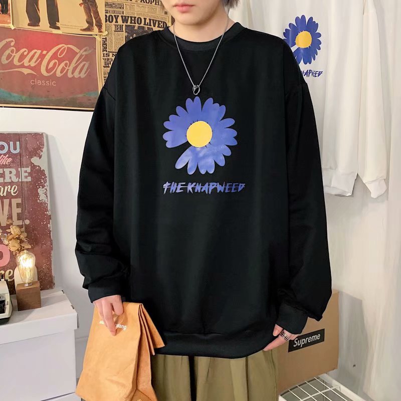 Áo Sweater dài tay in hình hoa cúc size M-3Xl | BigBuy360 - bigbuy360.vn