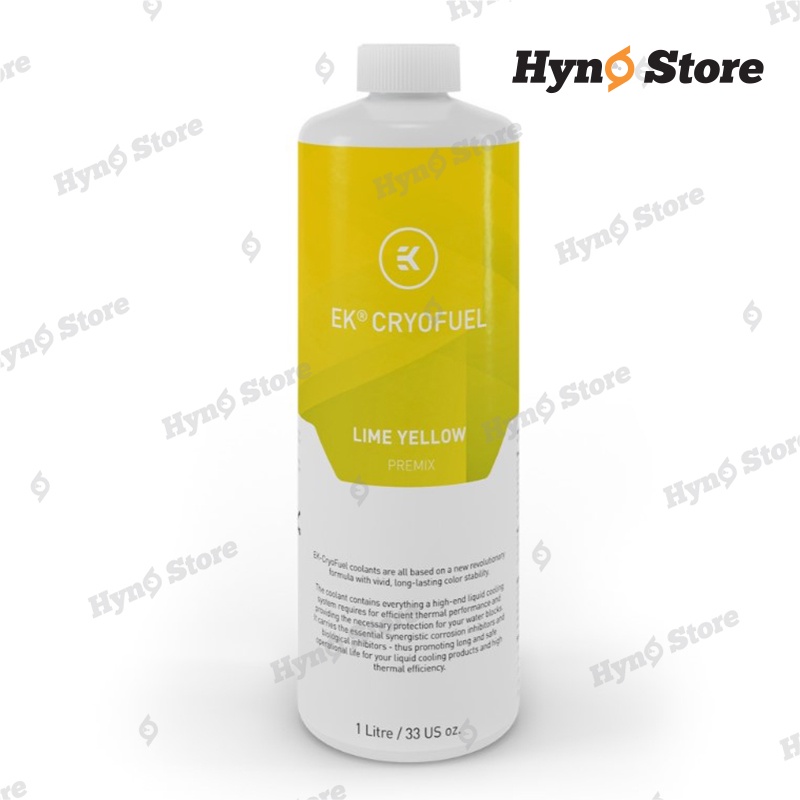 Coolant nước tản nhiệt chuyên dụng EK CryoFuel Lime Yellow Premix 1000mL màu vàng trong - Hyno Store