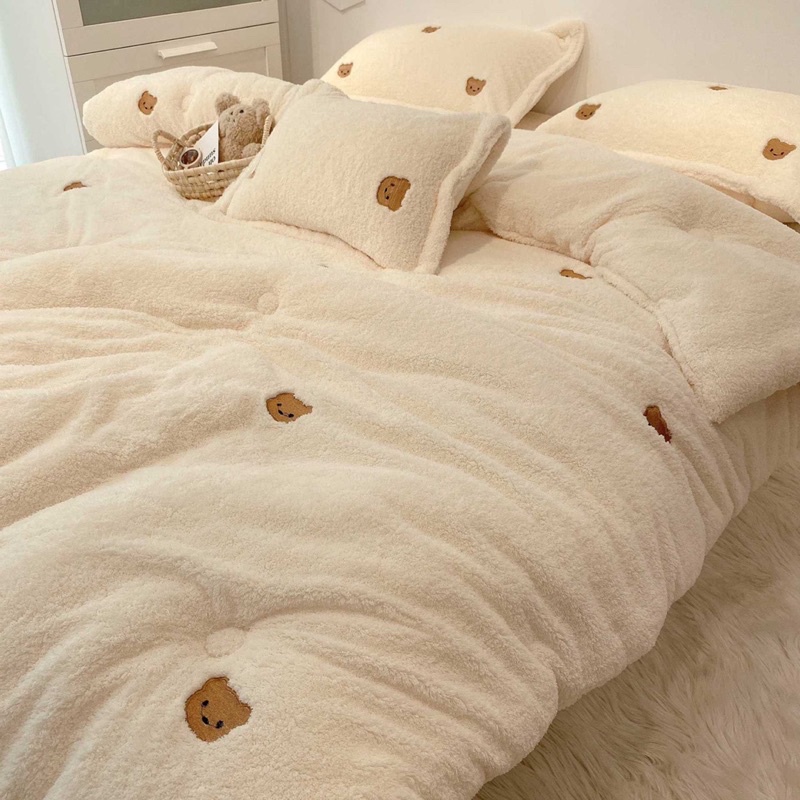Chăn Lông Thêu Hoạ Tiết Xinh, Ấm Áp Cho Mùa Đông _shinbedding