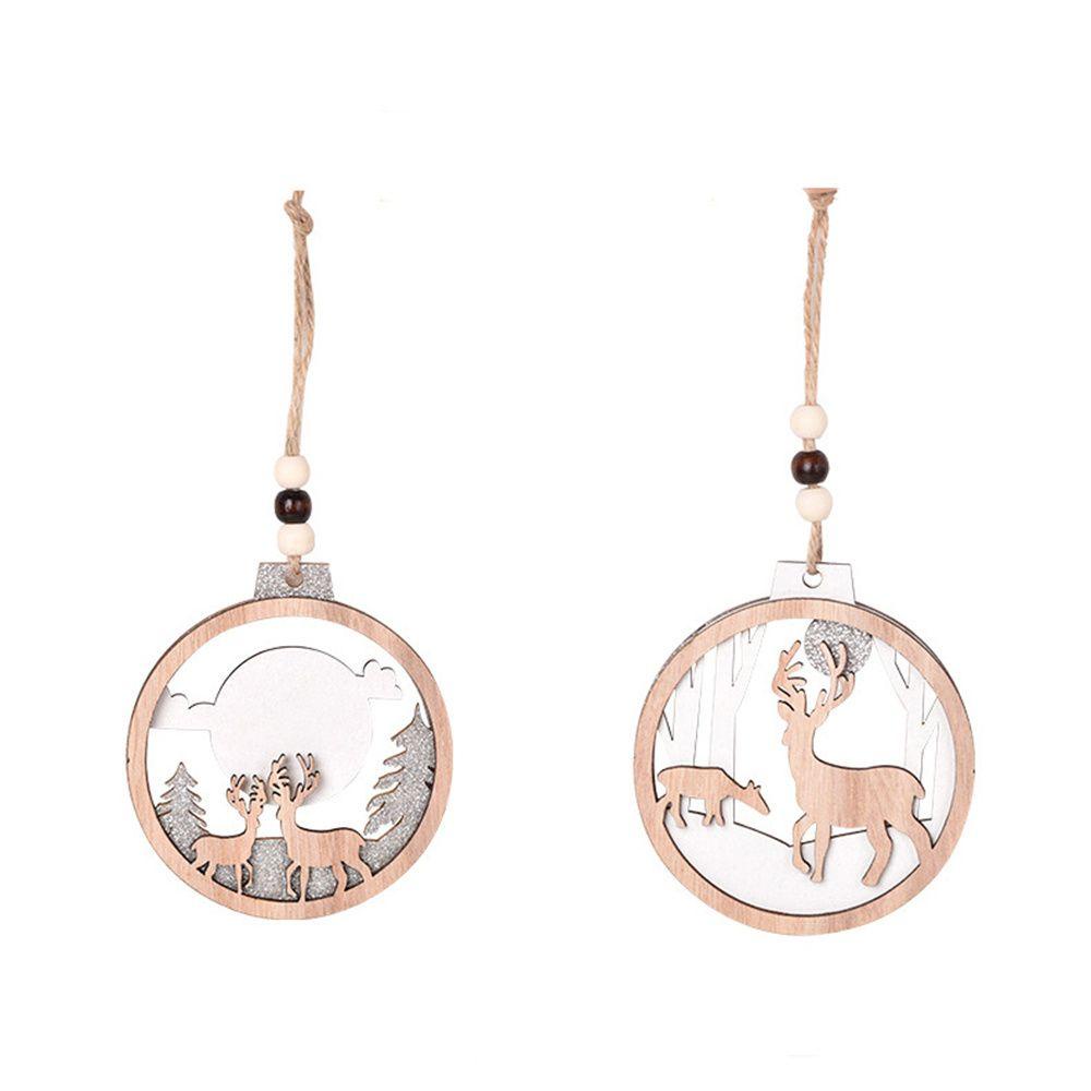 Mặt Gỗ Thủ Công Sáng Tạo Treo Trang Trí Giáng Sinh