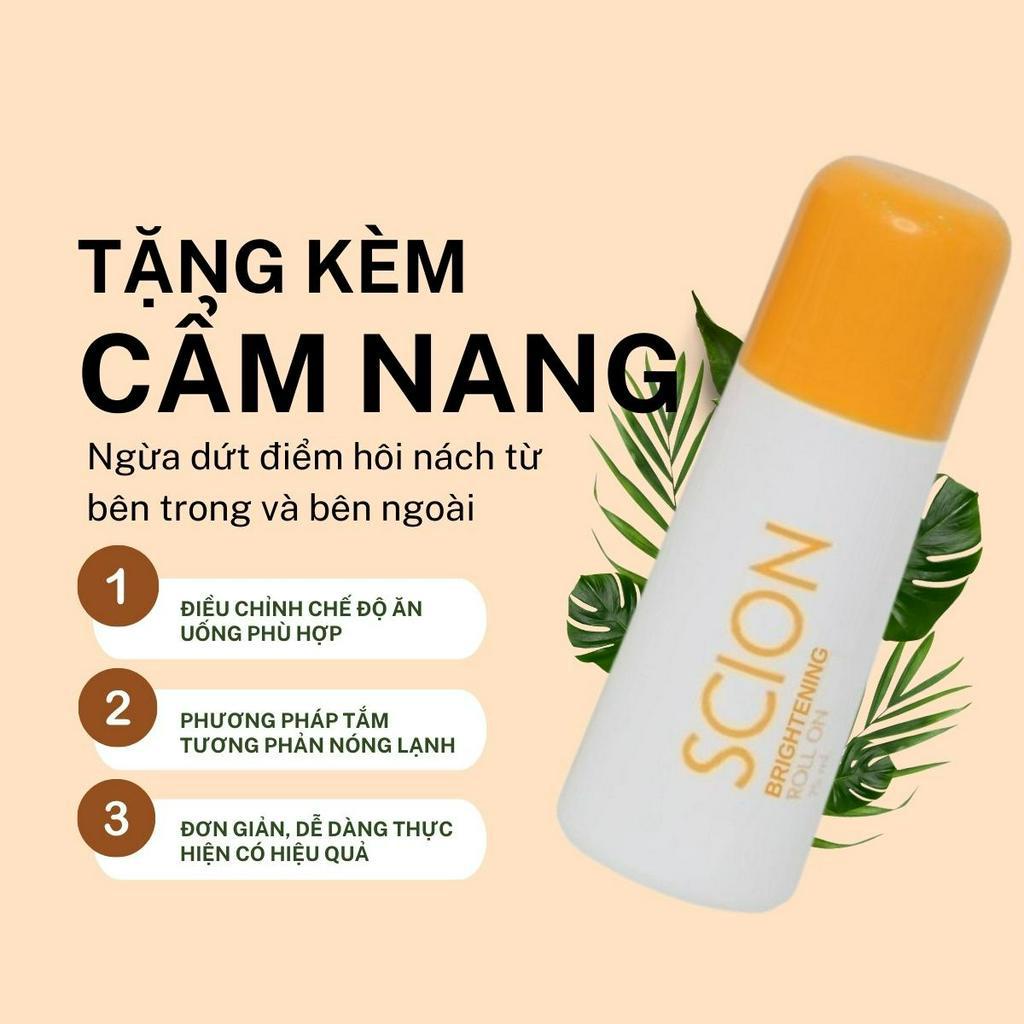 Lăn khử mùi Scion Nuskin 75ml ngăn mùi hôi nách không làm ố quần áo, làm sáng vùng da dưới cánh tay