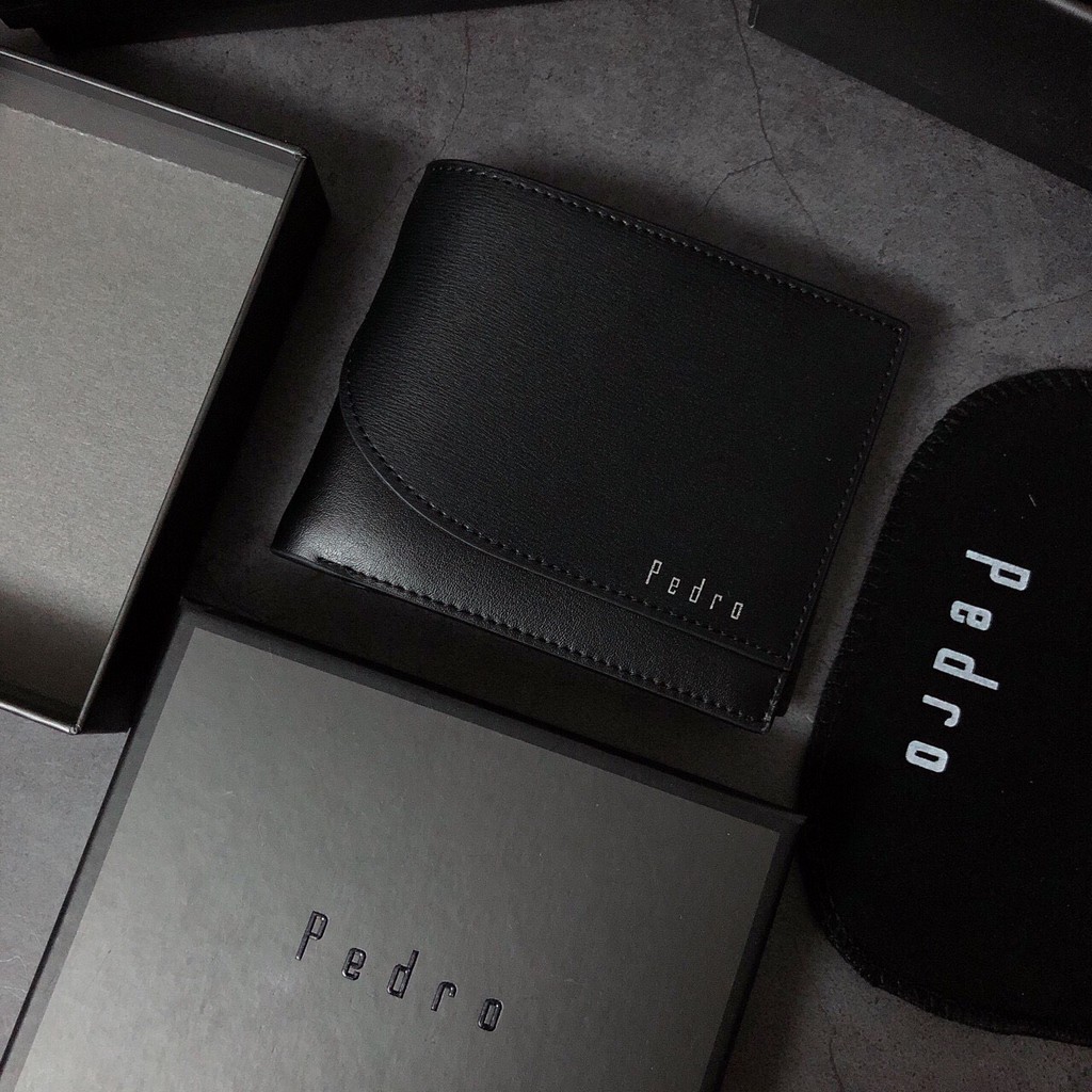 Ví nam Pedro da đẹp mịn bên trong nhiều ngăn hàng cao cấp full box và túi giấy