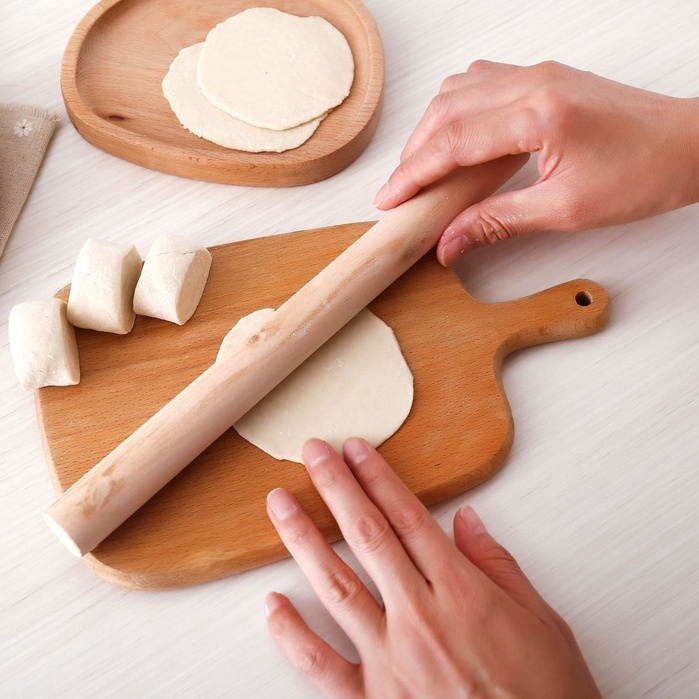 Cây cán, lăn bột làm bánh bằng gỗ đa năng
