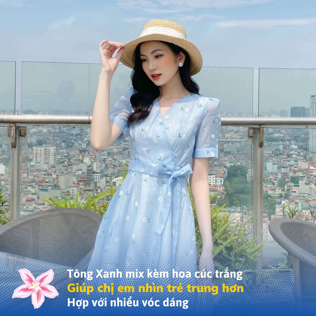 [SALE KHỦNG CHÀO HÈ] Váy voan nữ siêu ngọt ngào xanh nhẹ