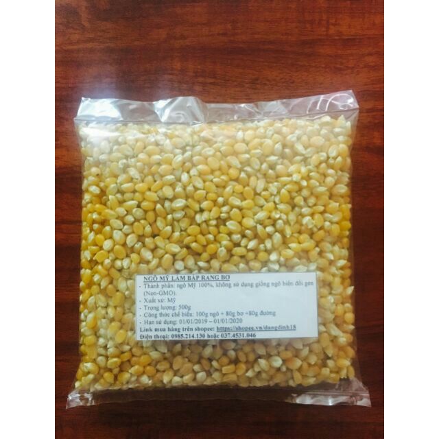 Set 0.5kg ngô Mỹ làm bắp rang bơ