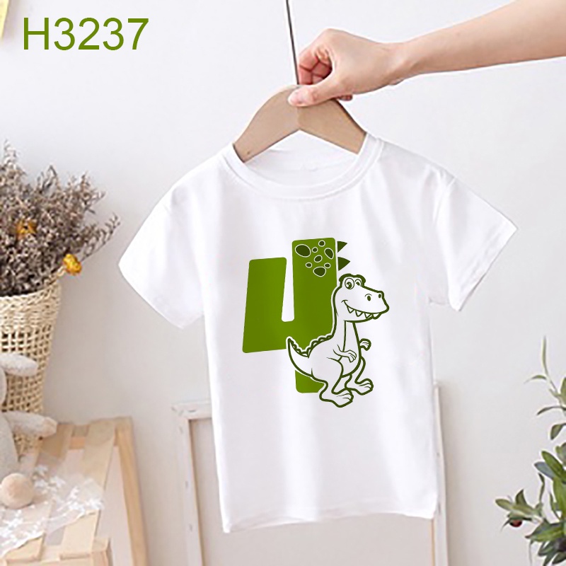 Áo thun trẻ em in hình Khủng Long Chúc Mừng Sinh Nhật siêu cute đáng yêu, chất liệu cotton thoáng mát SSSHOP