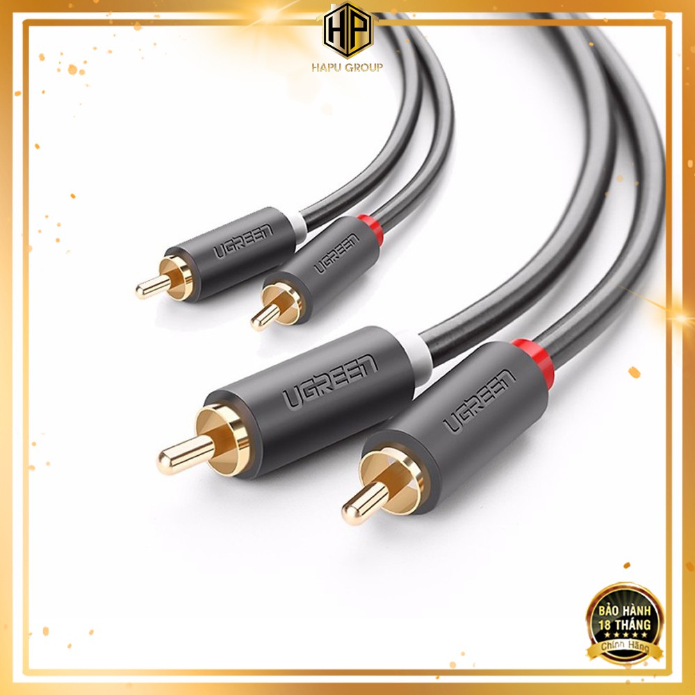 Dây cáp AV 2 đầu RCA dài 1.5M đến 5M Ugreen chính hãng - Hapugroup