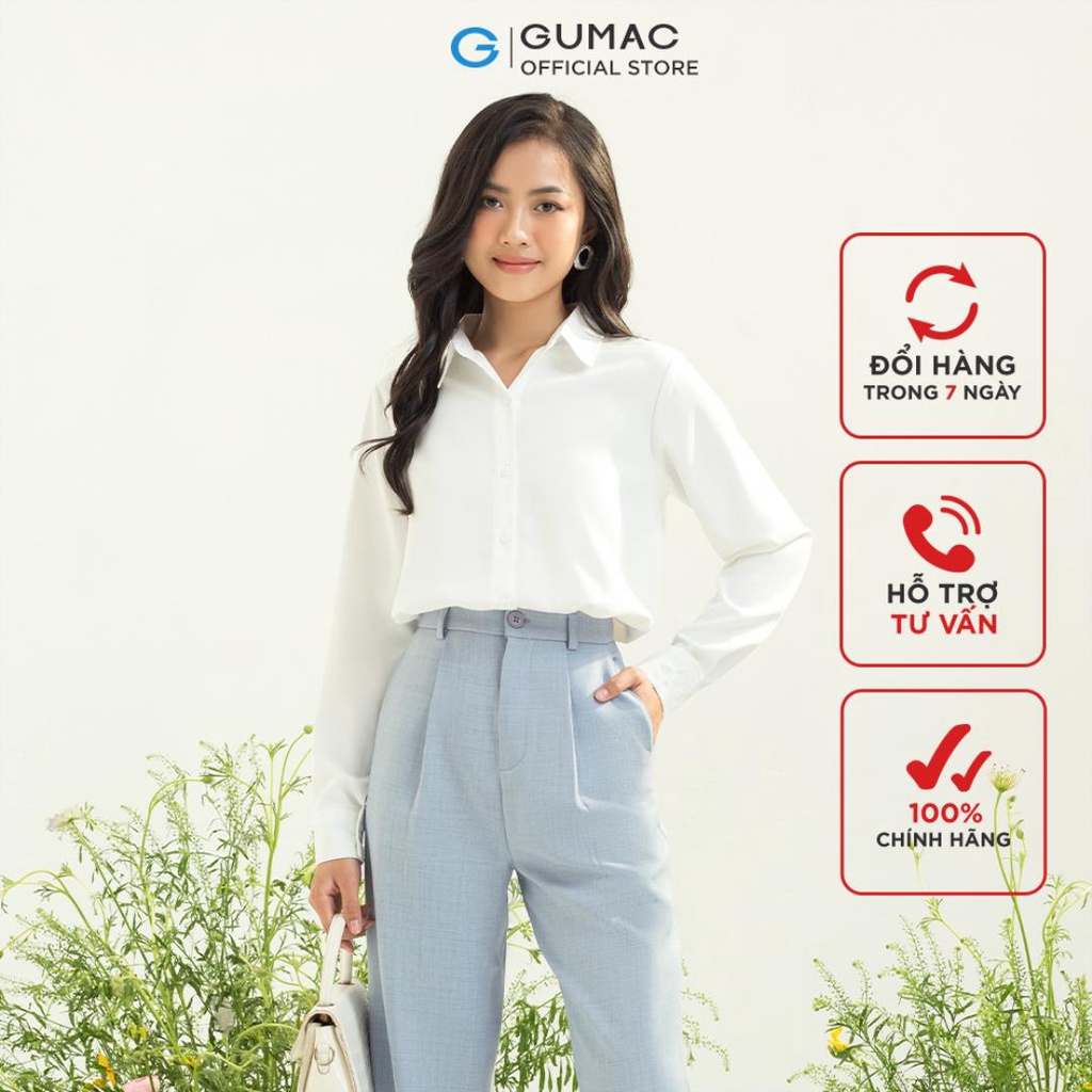 [Mã WABRGUM giảm 10% tối đa 30K đơn 99K] Áo sơ mi cơ bản thời trang GUMAC AC03010