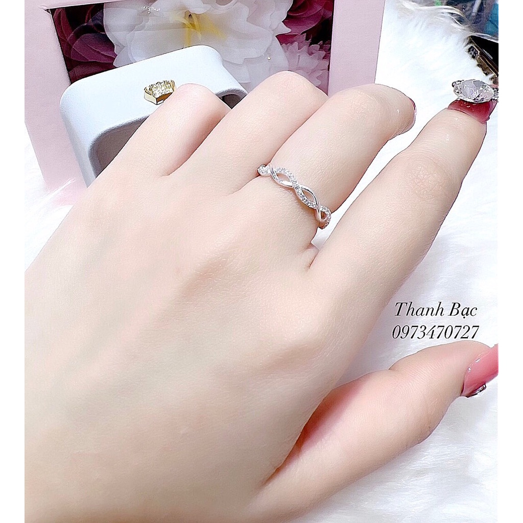 Nhẫn nữ - nhẫn nữ thân xoắn bạc ta - phụ kiện thời trang