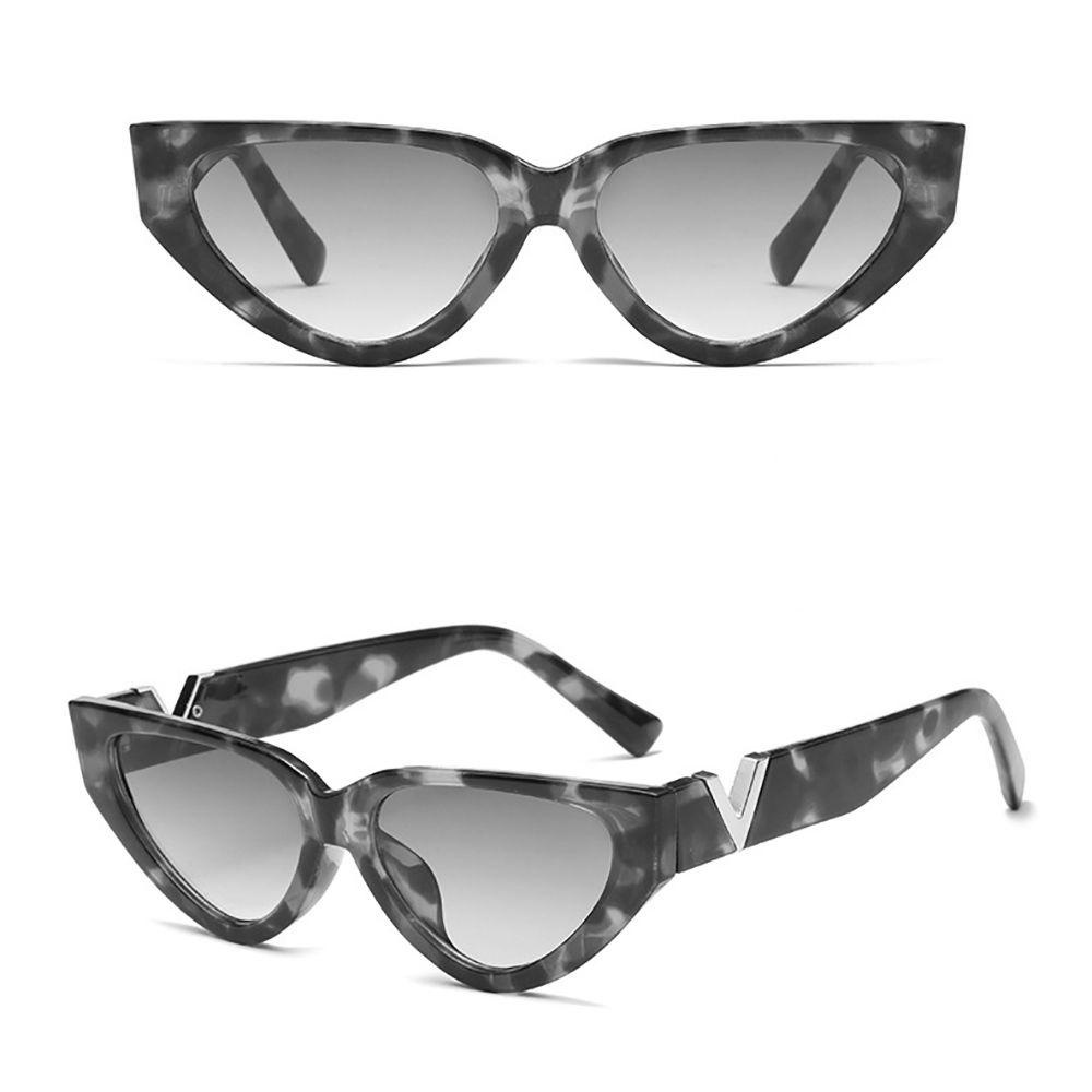 Kính Mát Gọng Mắt Mèo Chữ V Chống Tia UV Chống Bức Xạ Phong Cách Hàn Quốc Cổ Điển Cho Nam Và Nữ