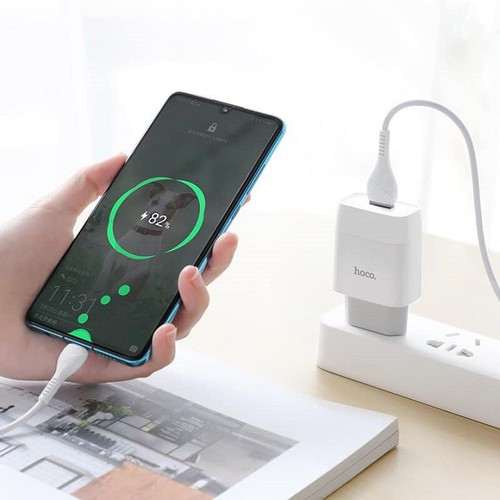 ⚡NowShip⚡ Bộ Củ Sạc Hoco C72/C72A Hỗ Trợ Sạc Nhanh 2.1A Kèm Dây/Micro USB/Type C-Bảo Hành 12T