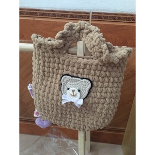 Túi len handmade gấu