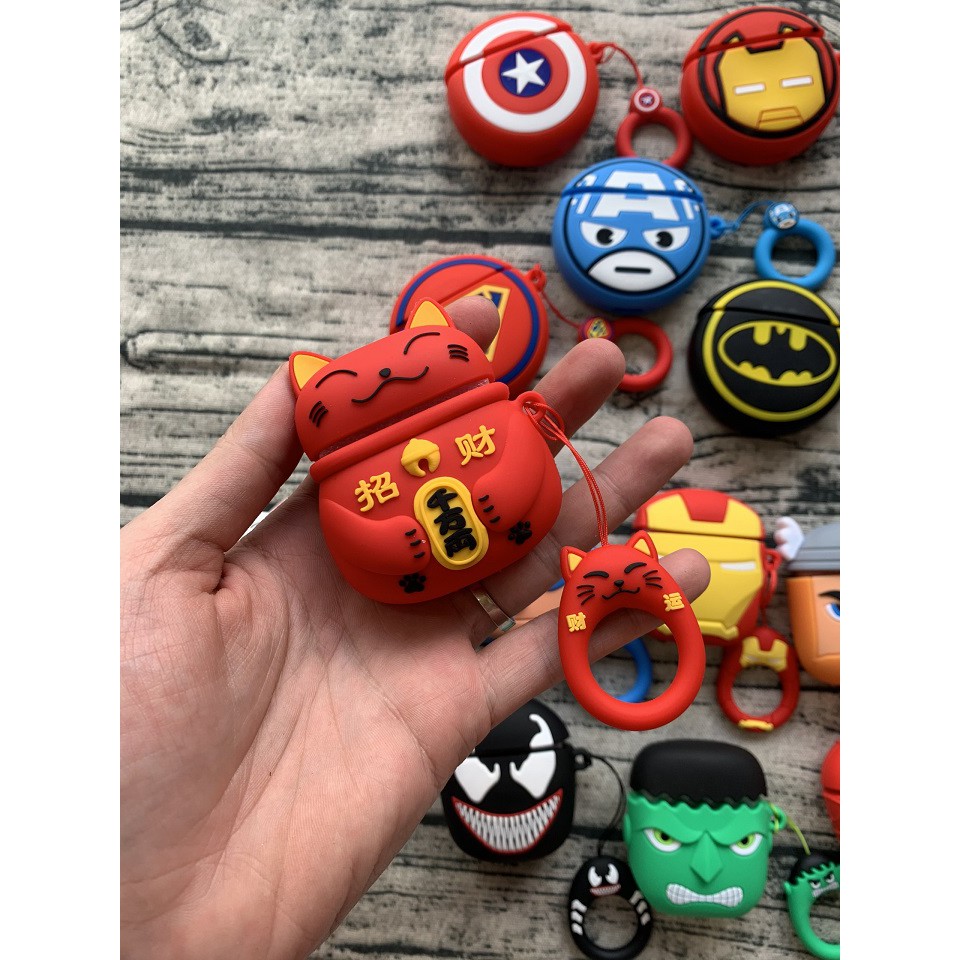 Case airpod dẻo 3D vỏ bảo airpod 1 , 2 sillicon đựng tai nghe không dây i11 i12 i18 i100 i200