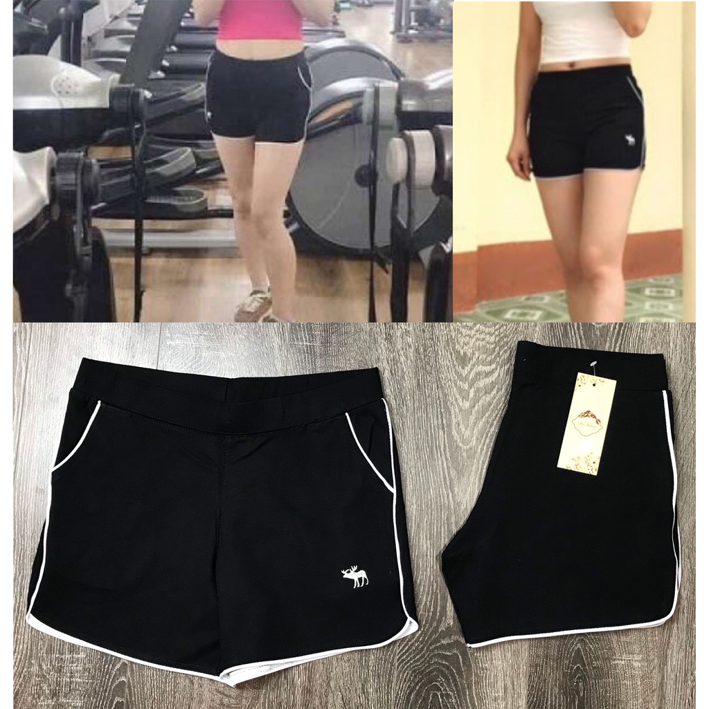 Quần short nữ mặc nhà, chất cotton thêu hình,phù hợp tập yoga,gym,thể dục, ảnh thật chất đẹp