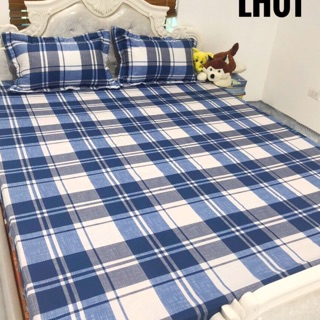 Bộ ga gối cotton lụa Hàn cao cấp