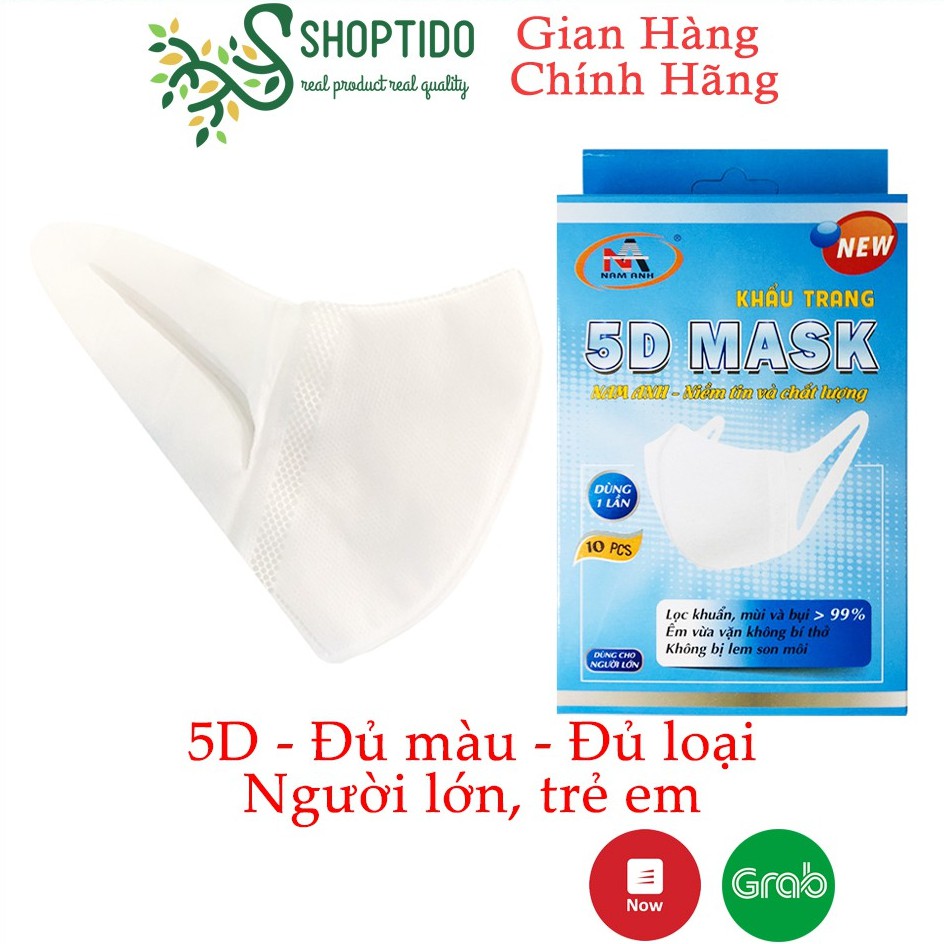 Khẩu trang y tế Nam Anh Famapro 5D Mask Super Fit đủ màu đủ loại người lớn trẻ em NPP Shoptido
