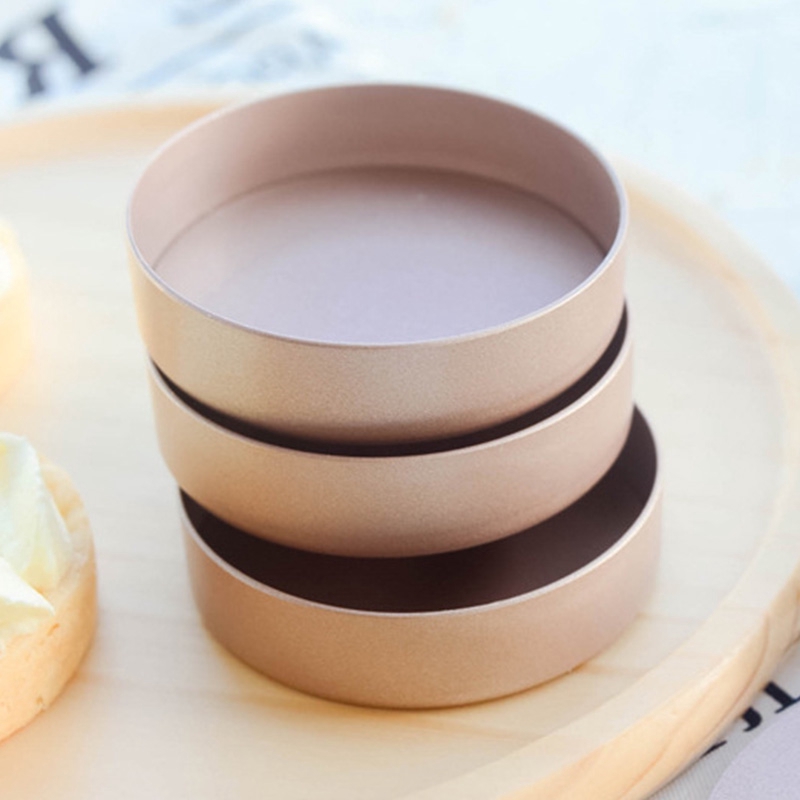 Khuôn làm bánh tart trứng tròn bằng hợp kim nhôm 3.15 inch