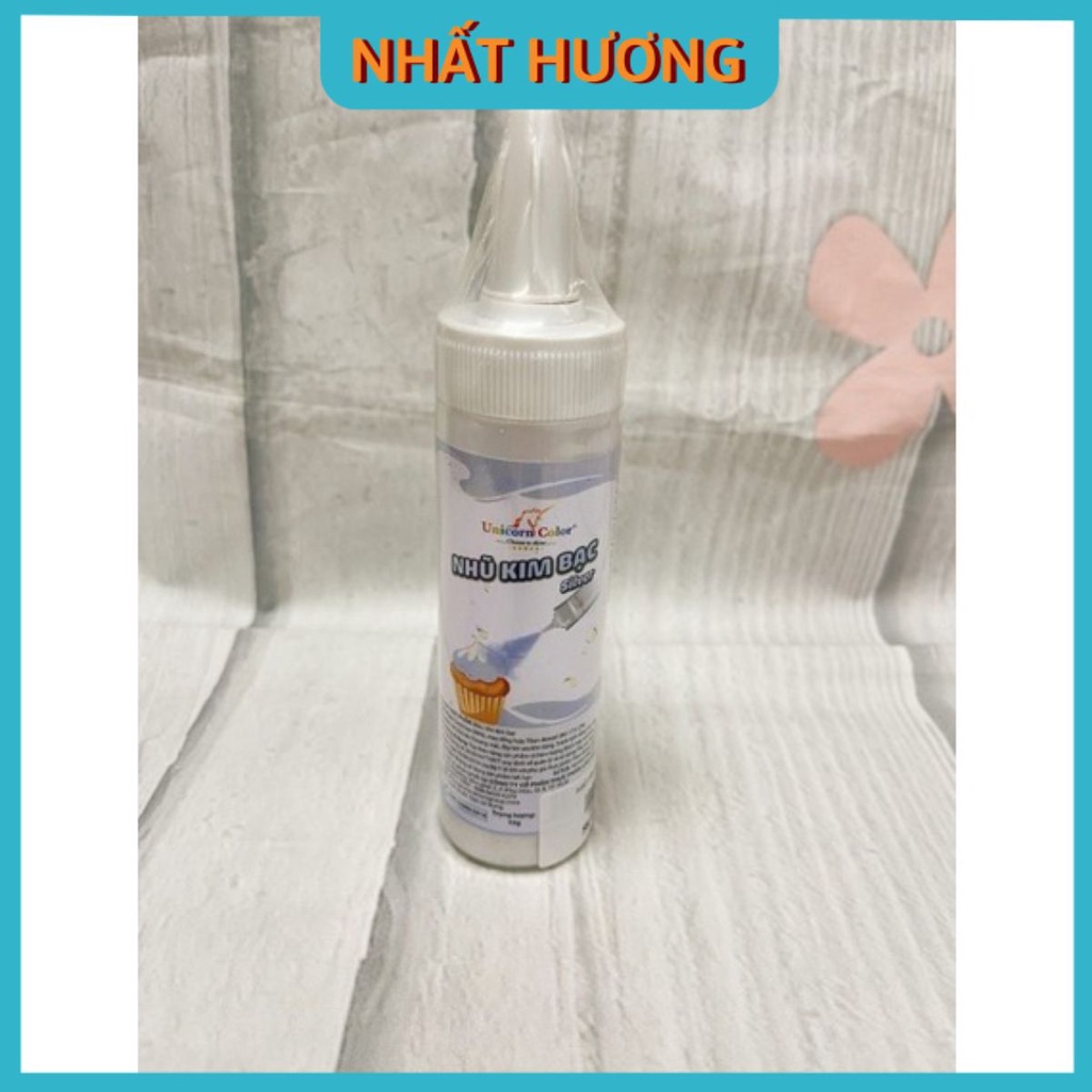 Màu Nhũ Kim Bạc Silver 10gr Unicorn