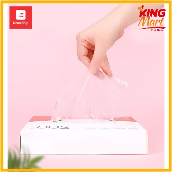 Hộp 200 chiếc Găng Tay Nilon, mềm mịn, siêu dai, dày dặn, chất lượng tốt, an toàn cho sức khoẻ, giá cả phù hợp