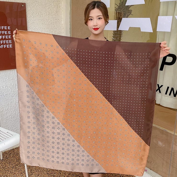 Khăn Choàng Lụa Giả Vuông 90×90cm(35.4inch) WJ1006-165