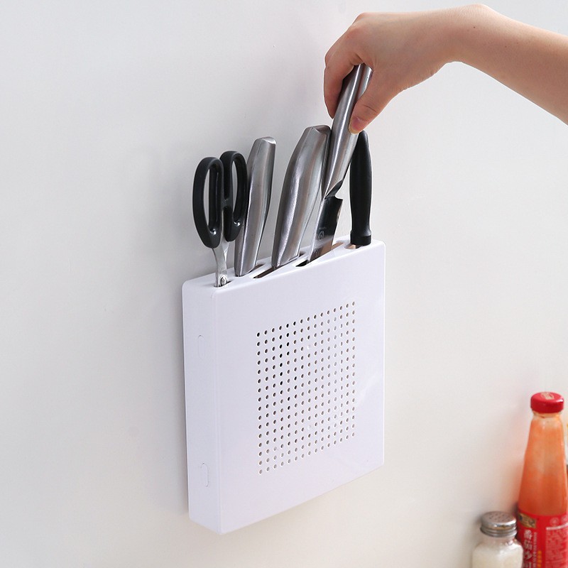 Kệ nhựa đựng dao dán tường 20x4x21cm - BX1767