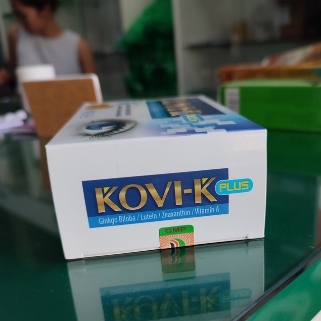 Kovi-K Plus – Hỗ trợ giảm tình trạng khô mắt, ngăn ngừa thoái hóa điểm vàng (hộp 5 vỉ x 10 viên)