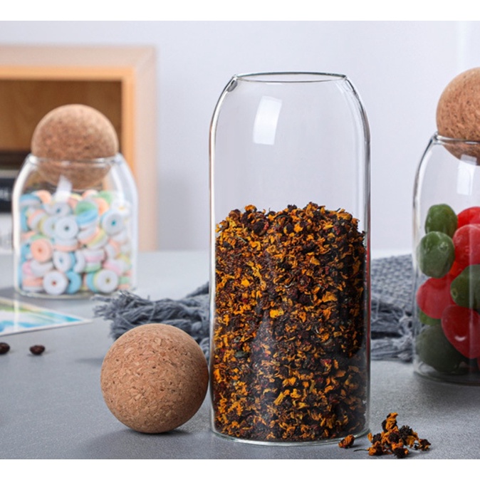 Hũ Đựng Trà / Cà Phê / Đậu Trong Suốt Dung Tích Lớn Tiện Dụng Cho Nhà Bếp