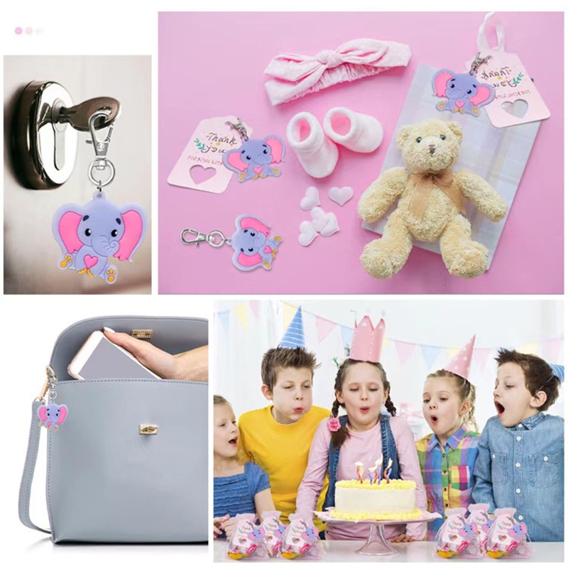 Móc Khóa Hình Voi Con Xinh Xắn Đáng Yêu