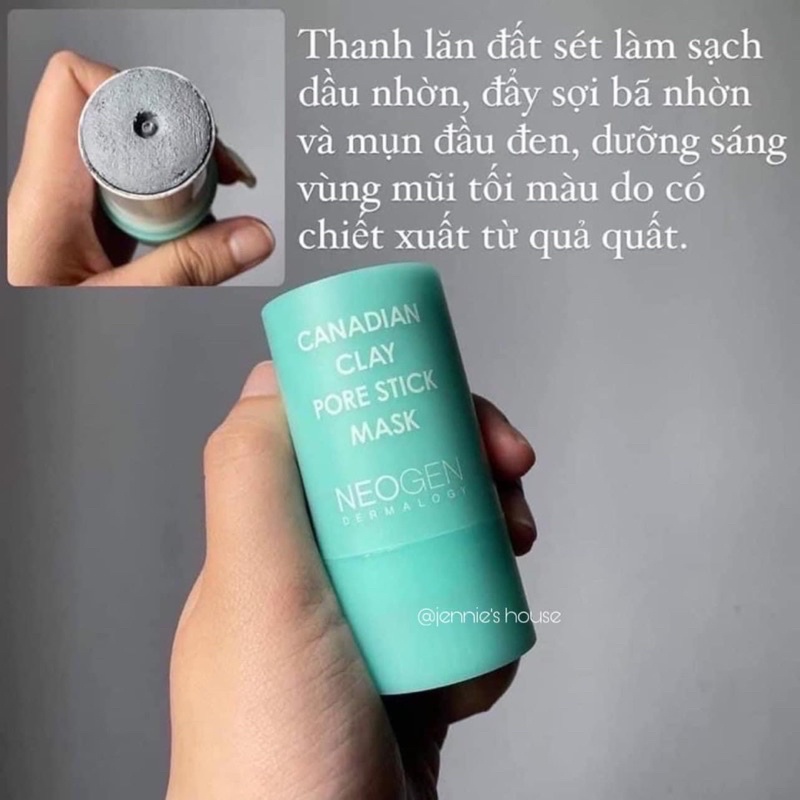 Thanh lăn mụn đầu đen từ đất sét Neogen Dermalogy Canadian Clay Pore Stick - Chính hãng 100%