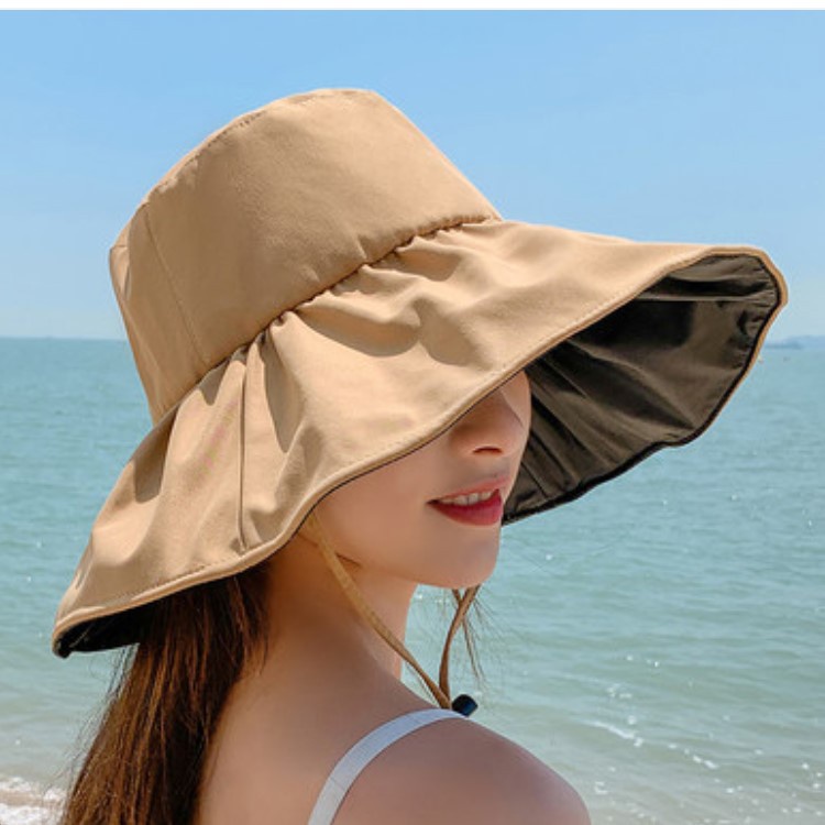 Mũ Vành Chống Nắng Chống Tia UV Lót Da Màu Trơn L2059