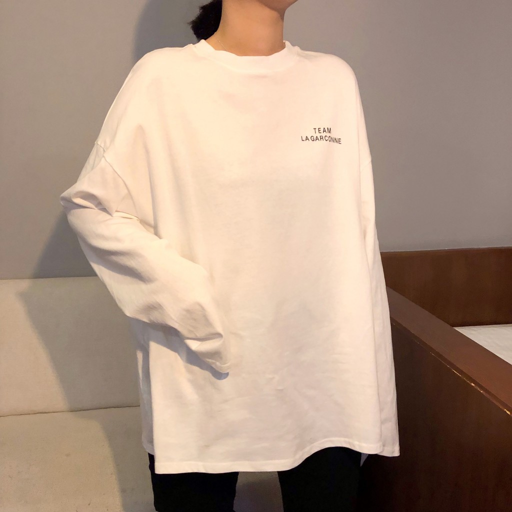 Áo thun tay dài form rộng LARACONNE NEKO.SG, Áo thun Streetwear Ulzzang SWT68