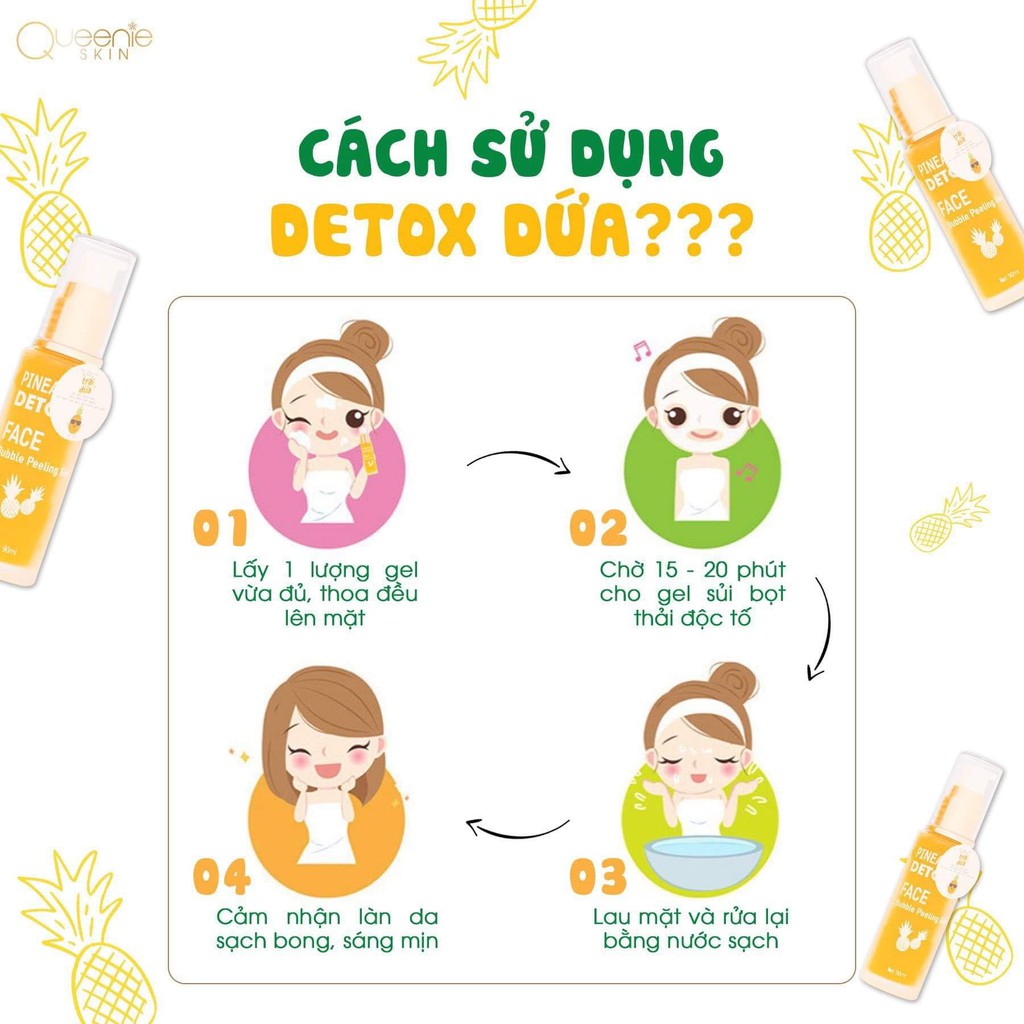 Detox dứa thải độc tố | làm trắng da | xe khít lỗ chân lông | ngăn ngừa mụn lão hoá da | BigBuy360 - bigbuy360.vn