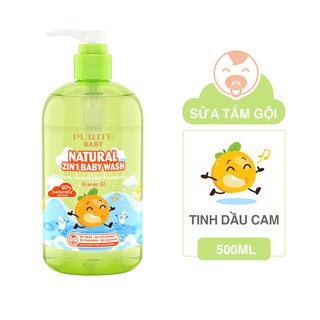 Sữa Tắm Gội Purite Baby Natural 2in1 Tinh Dầu Cam thumbnail
