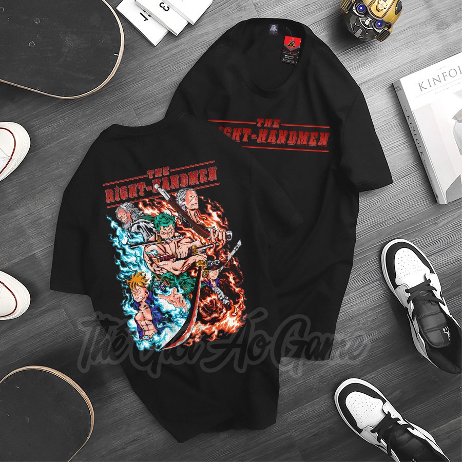 Áo thun One Piece Zoro, Silvers Rayleigh, Benn Beckman, Marco, Sabo, Áo phông One Piece The Right Handmen Thegioiaogame