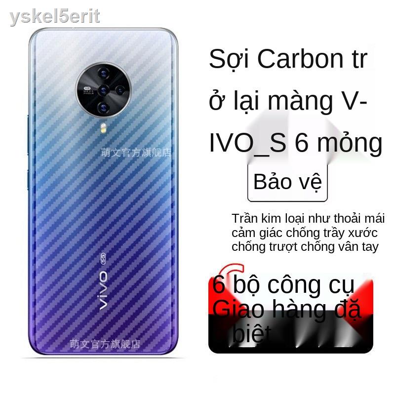 Dán phim sau điện thoại VivoS6 s6 trong suốt bảo vệ tản nhiệt tấm mặt vân carbon chống rơi, xước, bám tay