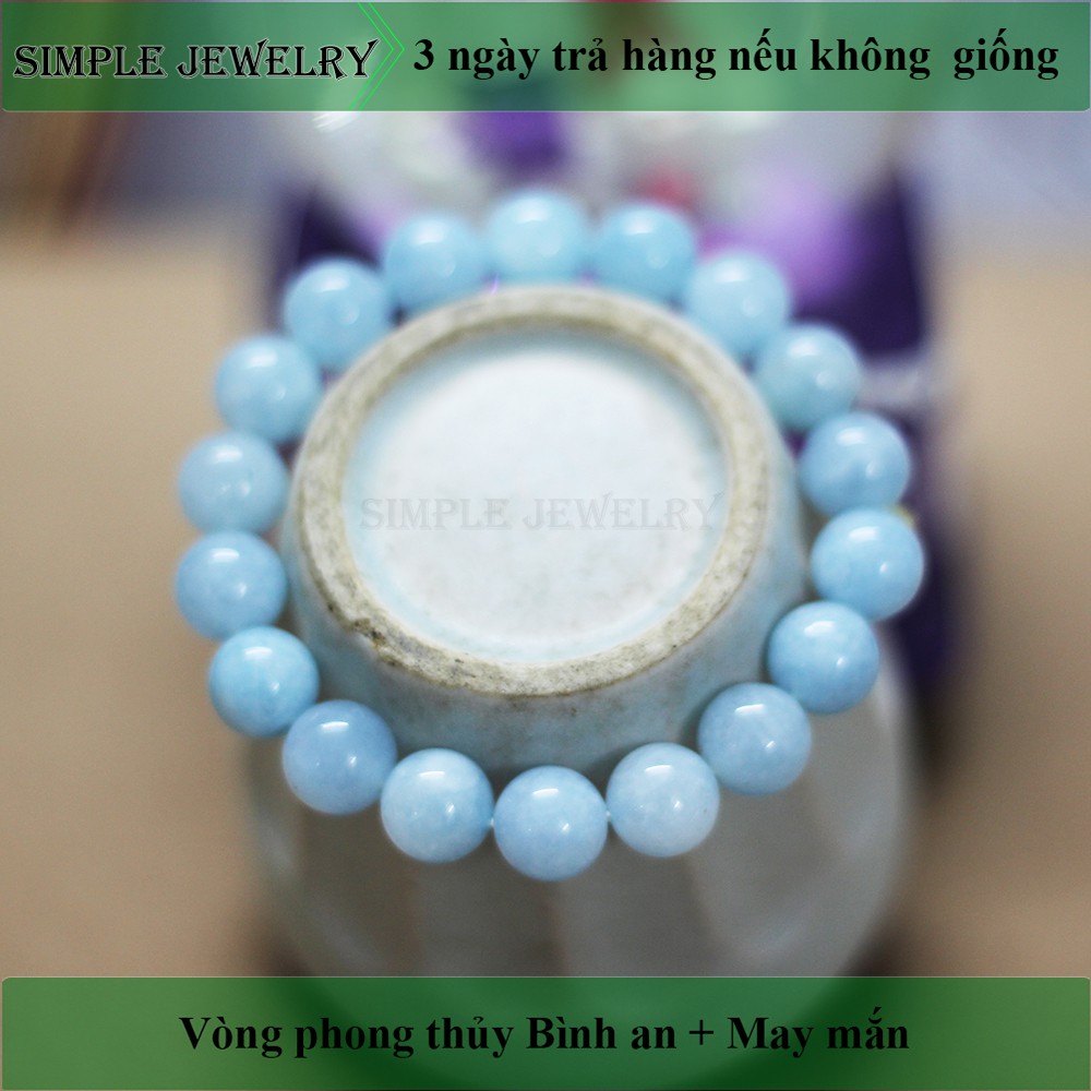 Vòng tay phong thủy đá xanh sóng nước mang lại vẻ đẹp tự nhiên, bình an và may mắn phù hợp cho cả Nam và Nữ