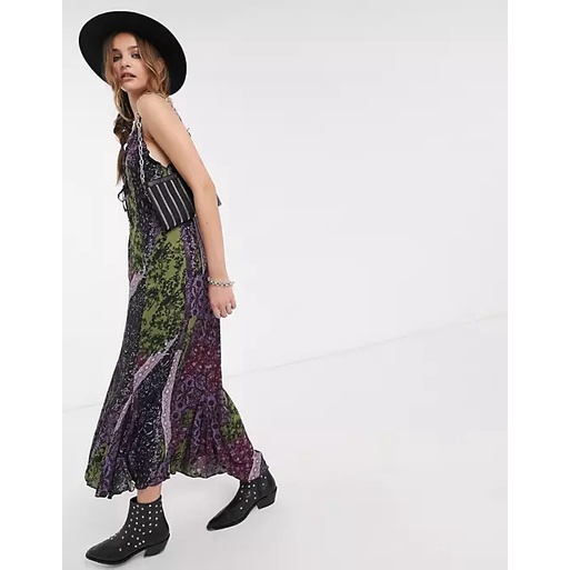 Đầm hai dây dáng maxi slip Fr33 P3ople xuất khẩu