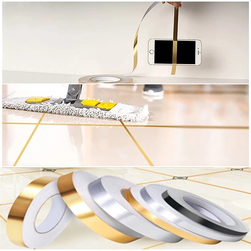 Cuộn 50m Băng Keo Dán Viền Gạch Sàn Chống Thấm Nước Chống Ẩm Mốc