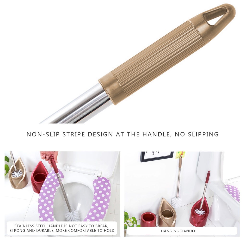 [CHOO] Lavatory Brush Home Hotel Office Stainless Steel Long-handle Toilet Brush Cleaning Tool