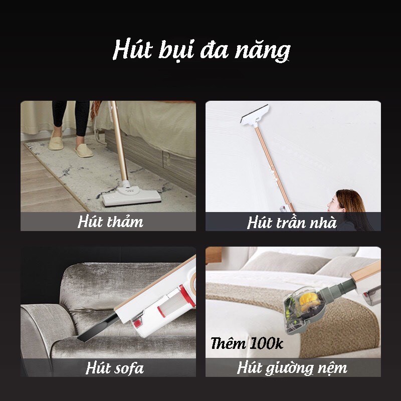 Máy Hút Bụi Gia Đình Cầm Tay Cát Á Thế Hệ Mới 3 Trong 1 Công Suất Lớn 600W, Lực Hút Cực Mạnh - Bảo Hành 6 Tháng