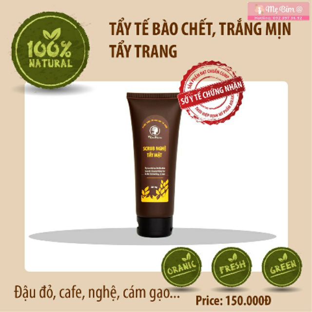 Scrub Nghệ tẩy mặt tế bào chết Wonmom 70Gr - Việt Nam