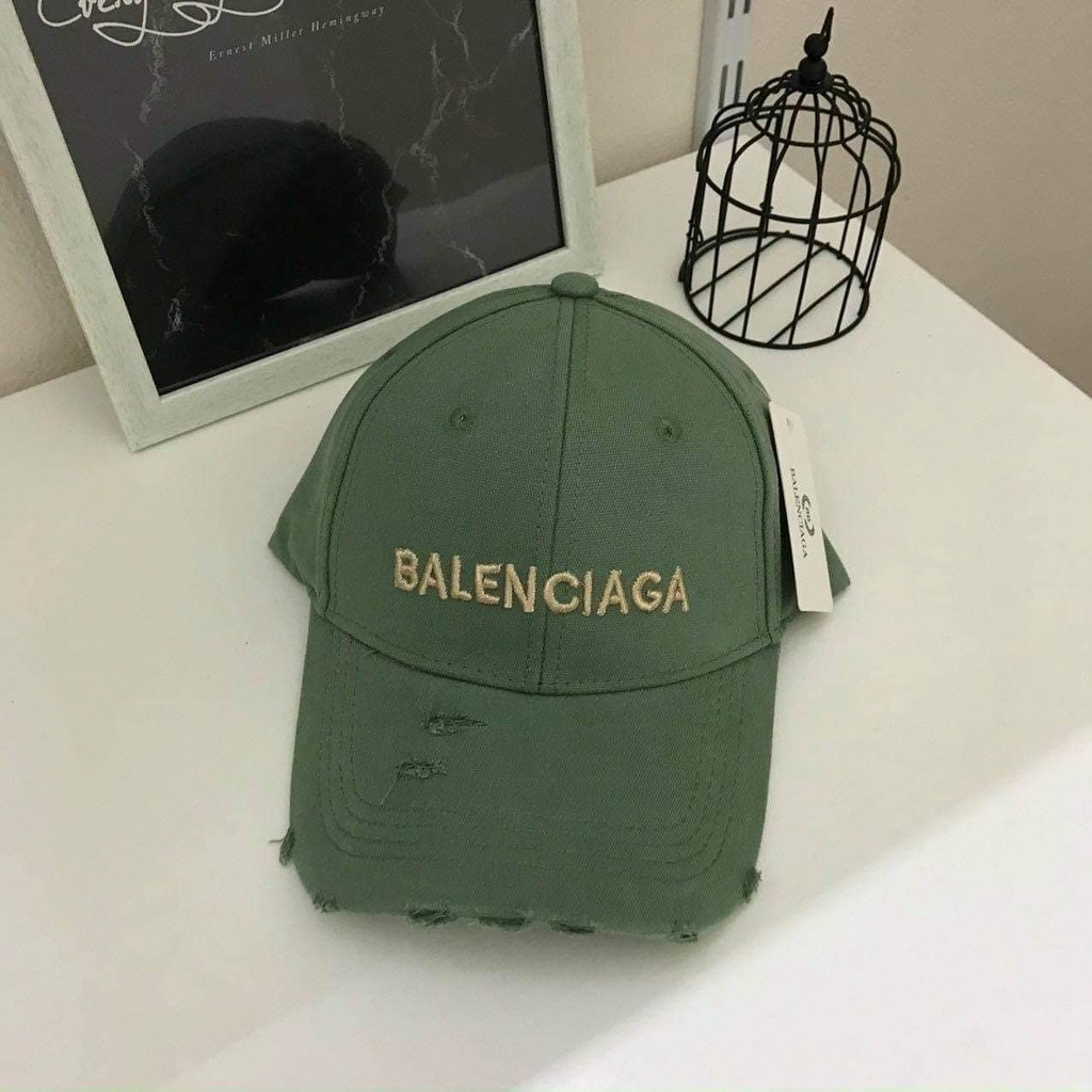 Mũ lưỡi trai rách ❤️ Nón thêu chữ BALENCIAGA phong cách Ulzzang form unisex nam nữ