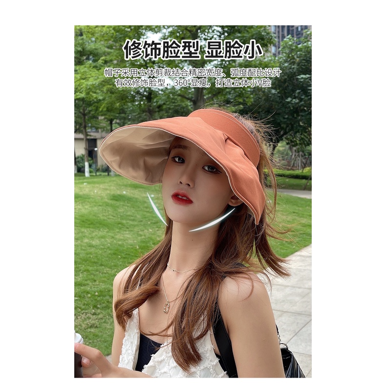 Mũ Vành Rộng Hở Đầu Chống Tia Uv Phong Cách Hàn Quốc Thời Trang Mùa Hè
