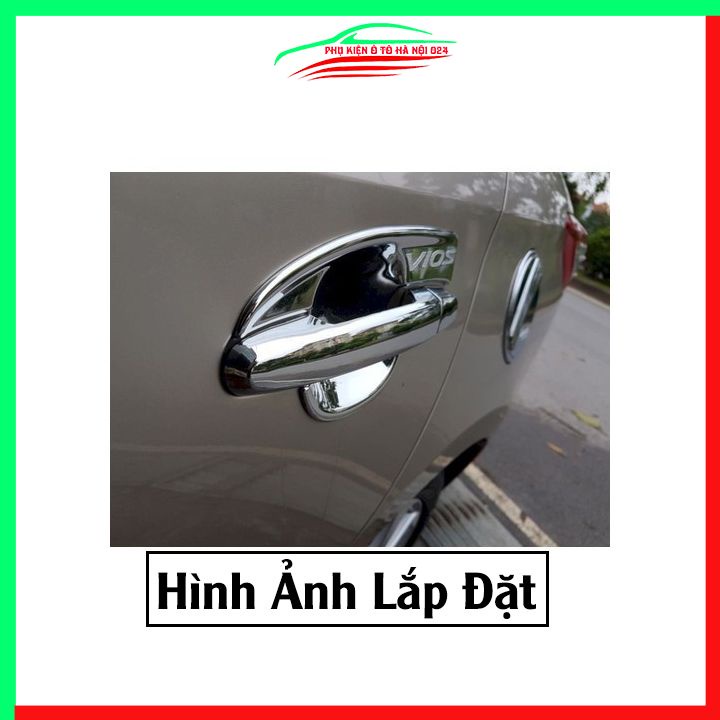 Ốp tay hõm mạ crom Vios 2019-2020-2023sáng bóng chống trầy bảo vệ cửa xe ô tô