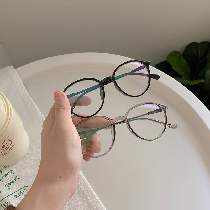 Kính gọng tròn basic, lắp được tròng cận